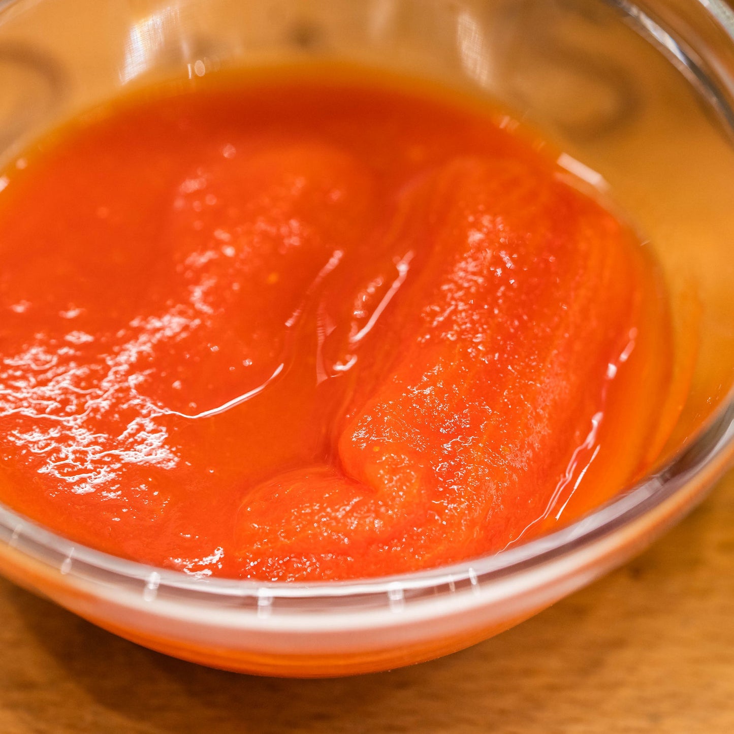 Organic peeled tomatoes in juice